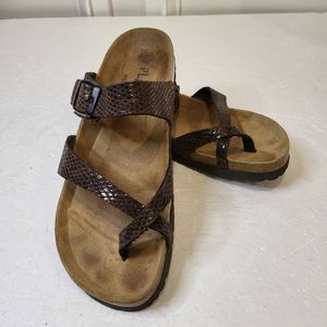 Plakton womens savannah 🥳🥳HOST PICK🥳🥳strappy leather toe post sandals